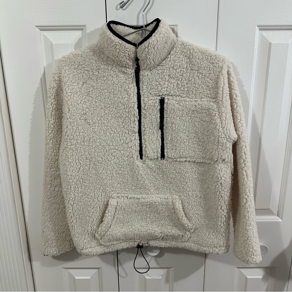 No Boundaries Tops - No Boundaries Sherpa Half Zip Sweater